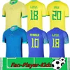 Brasils 2024 Copa America Cup Soccer Jerseys Camiseta de Futbol Paqueta Raphinha Camisa de futebol Maillot Marquins Vini Jr Brasil Richarlison Men, garotos da mulher Neymar