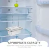 ボウルズメタルアイスクリーム容器ステンレス鋼フリーザーボックス蓋四角い冷蔵庫オーガナイザーケース再利用可能なビン冷蔵庫