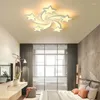 Luces de techo moderna luz de estrella acrílica 50W Control remoto Decoración de arte interior 70 cm Estudio de dormitorio Lámpara de inicio