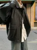 Le cuir féminin peritang vintage femmes pu veste veste de la rue High Street Techwear surdimension