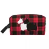 Sacs de cosmétiques Custom Tartan Scottie Dog Travel Bag Femmes Scottish Terrier Traitetry Makeup Makiping Ladies Beauty Storage Dopp Kit