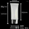 Bouteilles de rangement 100pcs / lot 50 ml blanc ovale vide vide cosmétique tube souple Wholesael Plastic Cream PE