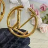 Kadın mektupları için satış tasarımcısı küpeler çember 18k altın kadın kulaklıklar lüks bayan takılar