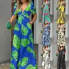 Moda de verano Elegante Rompers Femeninos High Winist Vneck Manga corta Piernas anchas Jumpsuits para mujeres Floral Couts Floral 240424