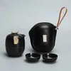 Tee -Sets weiße Porzellan Kungfu Reise Tee Set Grüne Teekanne Set und Tassen Keramik Teekanne Teware Teware Kaffee Teebiefe Gaiwan Teetassen