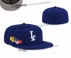 2023 Men039S Baseball Fitted Hats Classic Royal Blue Hip Hop Los Angeles Sport Full Fermed Design Caps Chapeau 1988 Stitch Hear6005550