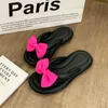 Terlik Kadın Bowknot Yaz Rahat Yumuşak Yumuşak Eva Slayt Sandalet Evi Açık Mekan Anti-Sıkıcı Giyim Dirençli Plaj Flip Flops