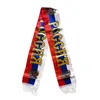 Xvggdg drapeau écharpe personnalisé 14x130cm Scarpe de sport de mariage de football Écharpe en satin imprimé double face 240430