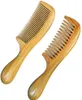 Peigne de cheveux pour démêler le peigne en bois à dents larges pour les cheveux bouclés sans peigne de bois de santal en bois naturel statique pour les femmes Men6367447