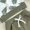Roupas conjuntos de pudcoco menino de 2 peças roupas de árvore de natal impressão de manga comprida moletom de moletom e calça elástica