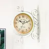 Настенные часы с двойными часами творческие классические модные часы для дома декор Большой современный дизайн