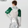Costumes pour hommes Incerun Tops 2024 American Style Texture Fabric Réflectif Design Blazer Casual à manches coupées à manches courtes couches S-5XL