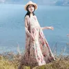 Vestidos de festa feminino linho de algodão v pescoço meia manga de primavera vestido de verão feminino floral solto feminino coreano 2024