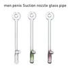Men Penis Nozzle Glass Oil Burner Pipe 6inch 30mm Ball Big Size Glass Pipe with Balancer Hand Smoking Spoon Pipes Thick Pyrex Tube Oil Nail Pipes
