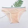 Underbyxor män kort sexig låg stigning nät underkläder andas se genom is siden gays underkläder ultratunna bikini thongs man