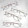 Lunettes de soleil Frames Lunettes de mode pour femmes cadre titane ovale optique Myopie Femmes Femmes de lune