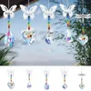 Dekorativa figurer Butterfly Dragonfly Sun Catcher Wind Chime Pendant Chandelier Faux Crystals Garden Projects Dekorationer