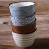 Set di stoviglie set di tazze da tè in stile giapponese in stile giapponese tazze d'acqua in ceramica Design a strisce creativi Set di tè kungfu strumento da tè 150ml 150ml