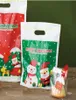 Emballage de biscuits entièrement 50pclot joyeux noël charmants sacs en plastique de bonhomme de neige pour biscuits collation à boulangerie 21266cm3246299