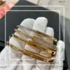 Tiffanyjewelry Designer Charm Bracelets Wysoka jakość trendu marka luksusowa biżuteria bransoletki dla kobiet klasyka geometryczna cyrkon blokada Rose Gold 438