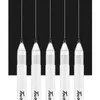 Marcadores de 5 peças Marcador cômico branco Conjunto de caneta 0,8mm Raspante permanente de tinta Penteado de caneta à prova d'água de artigos de papelaria de artigos de papelaria PenL2405