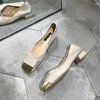 Chaussures décontractées Mariage en soie Femmes Métal Métal fermé Boucles peu profondes Slip plissé sur les mocassins coréens V-ou ouvert