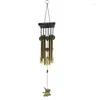 Dekorativa figurer Kinesiska traditionella retro 8 rör Bronze Creative Wind Chime Metal Tube Bell Yard Garden Outdoor Living Chimes 60cm