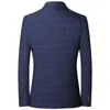 Herrenanzüge Männer Plaid Blazers Jacken Schichten Männlich koreanisches Design Graben Business Casual Slim Fit Clothing