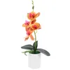 Декоративные цветы бонсай искусственные растения на рабочие столы для горшков Реалистичная орхидея цветочные изделия.