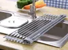 Rouleau de séchage à vaisselle sur l'évier polyvalent en silicone Dishing Détying Extra Large Grey Y2004292715547