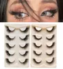 Faux cils 5 paires fausses fausses à la main 3D Las naturelles ailes et cils doux pour chats faux cils pour outil de maquillage Lash Extensionfalse7435503