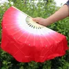 Usure de scène 2pcs Chinois Bellydance Fan 30cm Bamboo 10cm Half Circle Silk Veil Pairs Yangko Dance Fans Dye Dye Adults Sell