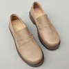 Casual Shoes äkta läder kvinnors kohud jk enhetlig fritidsarbete tjockt sulat original