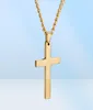 MIC Fashion alloy Glossy Cross charm Pendant Chain Necklace for Men Women 2224 Inches 4 colors 12pcs lots207f3778438