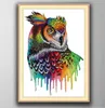 Rainbow Owl handgefertigte Kreuzstich -Handwerkswerkzeuge Stickerei -Nadel -Sets gezählt auf Canvas DMC 14ct 11CT8841598