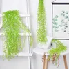 محاكاة الزهور المزخرفة من WIPING Willows Wall Plants Wicker Willow Willow Leaves Rattan Wedding Indoor Green Plant Decoration