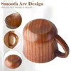 Gobelets 130 ml tasse en bois massif en bois avec poignée de la trompette à thé d'eau de jujube aigre pour le café de salon