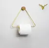 Toilet Paper Holder Triangle Roll Shelf Tissue Storage Rack Wood Copper Combination Kitchen Bathroom Y2001085342309