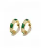 Enamelowe kolczyki modne stadnina złotego stylu dla kobiet projektantki biżuteria czerwona czarna biała zielona 9976117