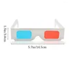 Occhiali da sole 10pcs blu rosso 3d occhiali portatili tv portatili reali carta cartone cartone dvd cyan game
