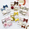 Haaraccessoires 5 stks/set Baby Bow Hoofdband kanten Bloemprint Nylon Cotton Hair Bands For Children Girls Non-Wave pasgeboren babyhaaraccessoires