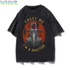 T-shirts masculins T-shirt coton gothique T-shirt vintage T-shirt Squelette décontracté pour hommes Lavage à manches courtes T-shirt Y2K T-shirtl2405