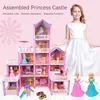 Doll House Accessoires Childrens Toy Simulation Doll House Villa Set vorgeben, Hausversammlung Spielzeug Prinzessin Schloss Schlafzimmer Mädchen Geschenk Toyl2405 zu spielen