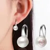 Dangle Earrings Fine Simple Big Clear Drop Pearl Classic Women Round Natural White Jewelry For Elegant Gift