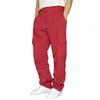 Jogginghosen Männer Frachthosen Elastische Taillenhose Männlicher Komfort Jogger Sport lose Solid Plus -Size -Kleidung 240422