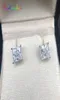 Stud Rainbamabom 925 Solid Sterling Silver Created Moissanite Gemstone Ear Studs White Gold Earrings Unisex Fine Jewely Whole2580066