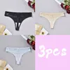 Women's Panties 3pcs Lace Underwear For Comfortable And Breathable Close Fitting Clothing Sexy Beautiful
