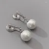 Dangle Earrings Without Pierced Pearl Female Mosquito Coil Simple Clip On Temperament Fashion Light Luxury