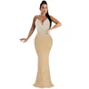 Casual jurken Sexy Sparkly Backless Long Party Dress Summer Spaghetti Strap Bodycon Sling Rhinestones Beadings avondkleding