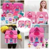 Princess House Storage Box Kidstoys mini simulation de moisissure en plastique Light Petit enfants DIY DOLLHOUSES 240429